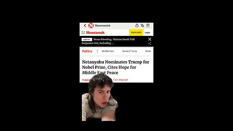 Netanyahu Nominates Trump for Nobel Peace Prize bc Nothing Matters