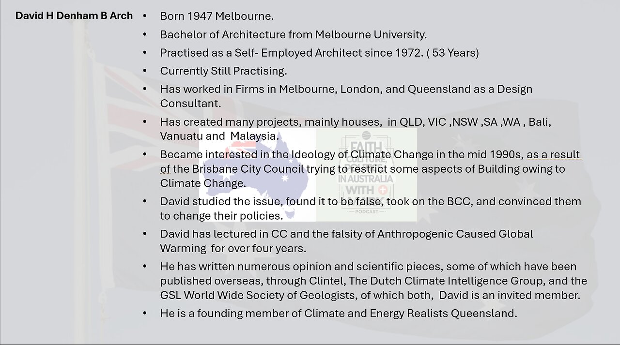 Architect David Denham - Climate Building codes started me questioning the science.
