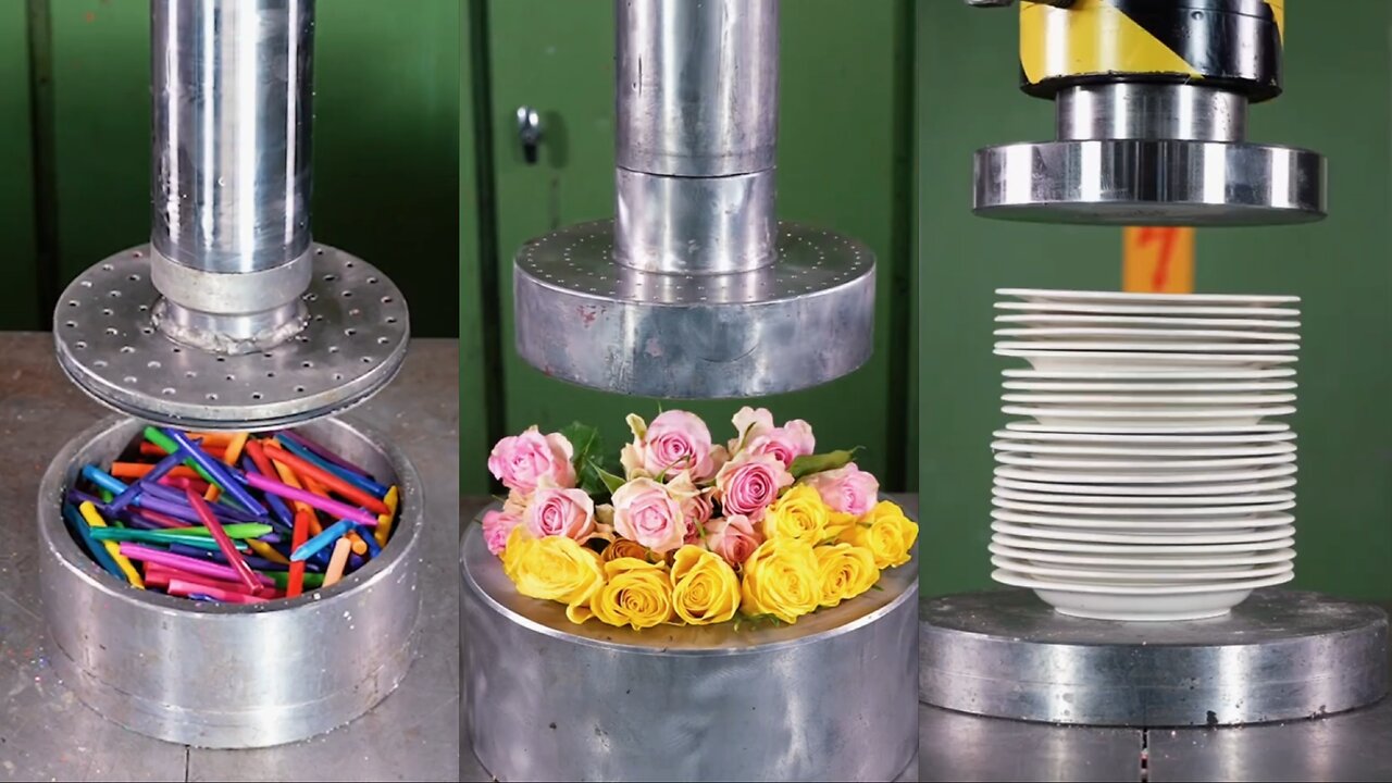 #Hydraulic_Piston_vs_Plates_ASMR😍🔥