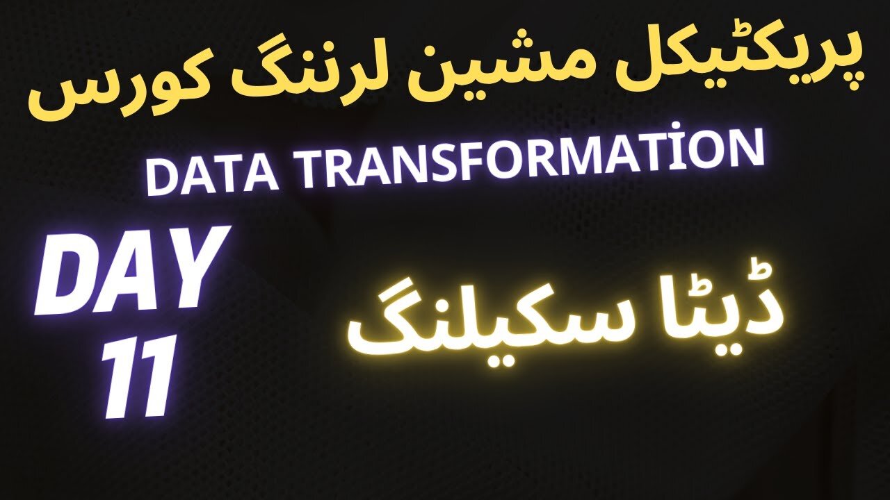 Practical Machine Learning Course Day 11 Data Transformation and Scaling Techniques for High Perform