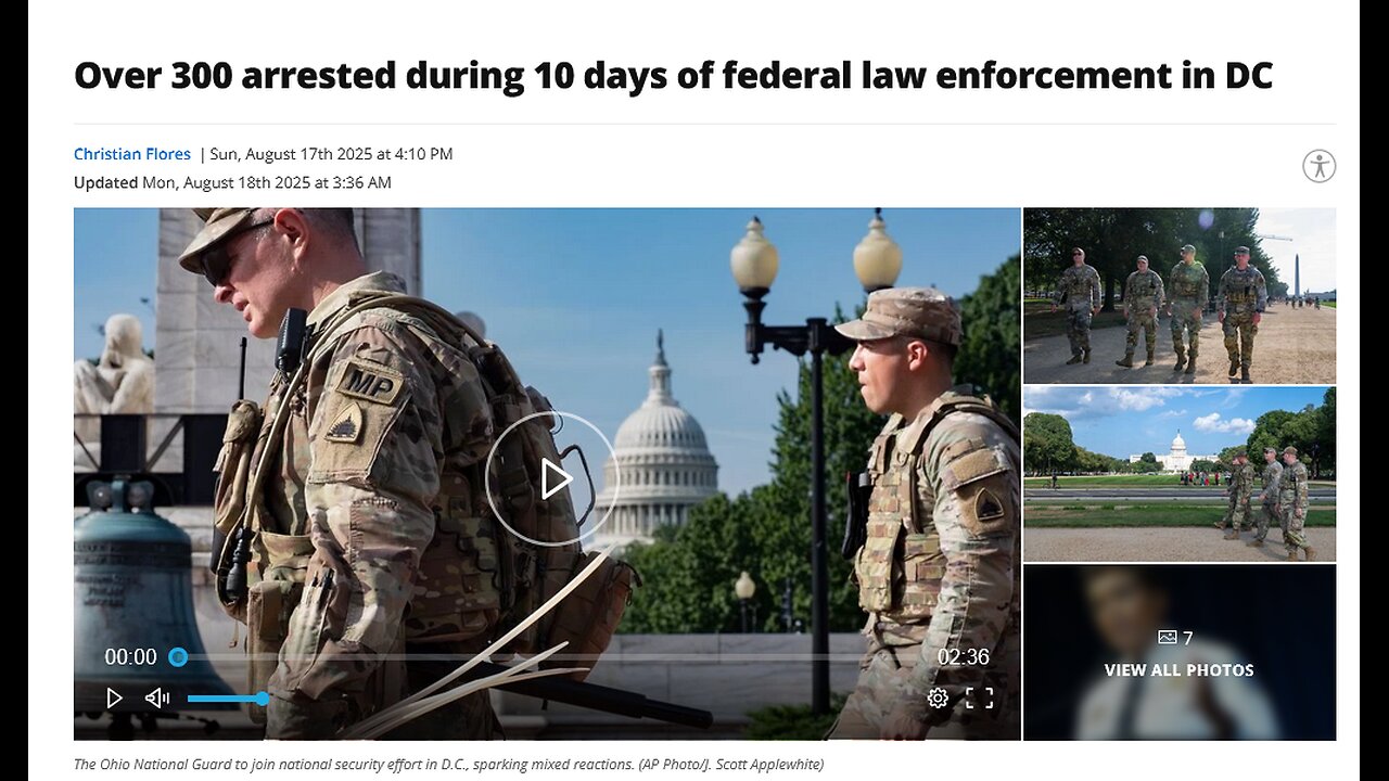 Over 300 arrested, 53 firearms during federal law enforcement takeover in DC
