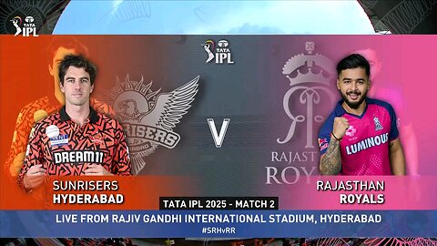 IPL T20 match 02 Sunrisers Hyderabad vs Rajasthan Royals