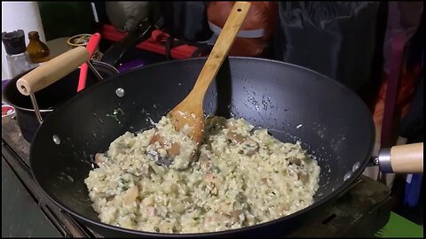 Shrimp Risotto (my first attempt); a 36 year old stove; and why my man cave is called the pink house