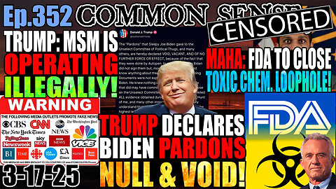 Ep.352 Trump Declares Biden Pardons Null And Void! Trump: Mainstream Media is Operating Illegally, MAHA: Toxic Chemicals to be Stripped From Foods, Military Takeover of Panama Imminent? JFK Files TOMORROW!