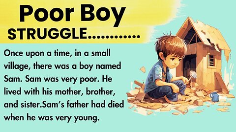 Poor Boy Struggle Story | English Stories For Listening | Improve Your English | English Story