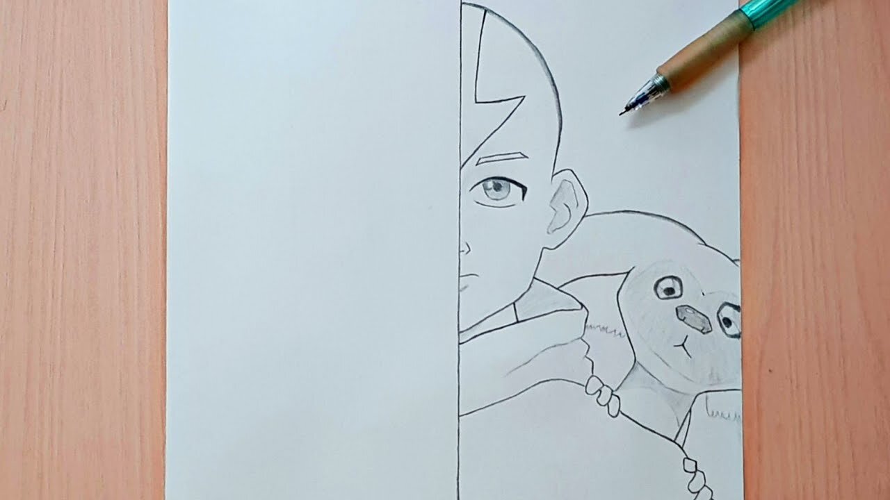 How To Draw Aang From Avatar： The Last Airbender - sketch