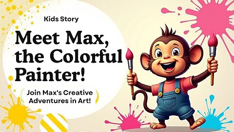 🎨 Max The Colorful Painter Jungle Art Adventure | Fun Kids Storytime 🌈🐒