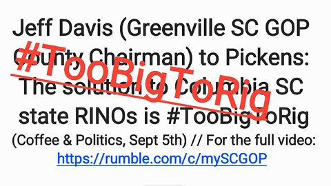 Jeff Davis: How to Beat SC GOP Corruption