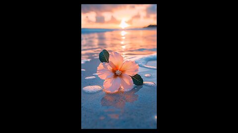 The flower that adorns the sunset beach