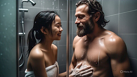 Taking a shower with my sexy Laotian Teen Girlfriend