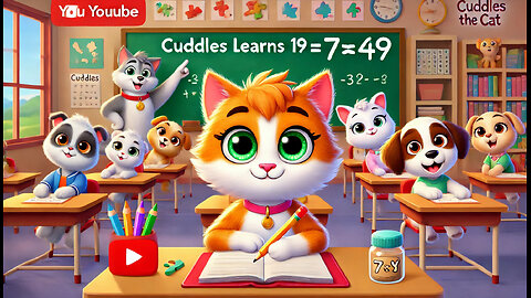 The Dailyyy Stories | Cuddles the Cat: Episode 19 - Cuddles Learns Math