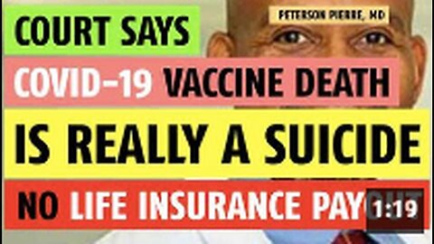 "Court Rules Man's Death as Suicide Post COVID Vaccine, Denies Life Insurance Payout"