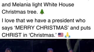 Watch: President Trump, Melania Light Annual White House Christmas Tree