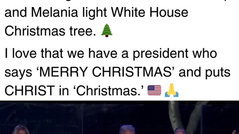 Watch: President Trump, Melania Light Annual White House Christmas Tree
