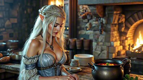 COMPILATION of Realistic Elven Women - 11mins of Medieval Songs in BARD Tavern - Runway GEN 4