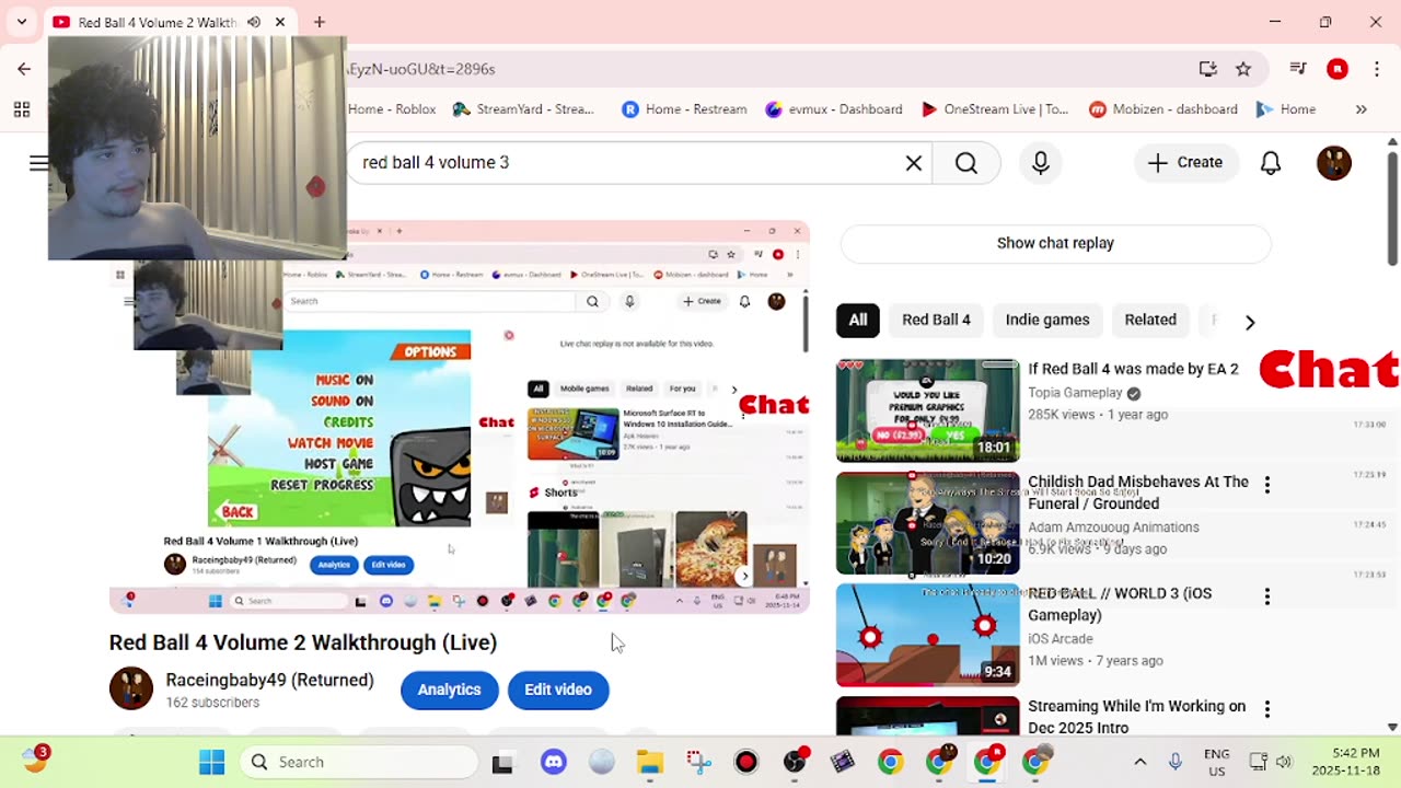 Red Ball 4 Volume 3 Walkthrough (Live)