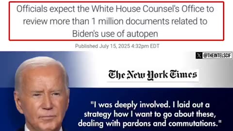 BIDEN AUTOPEN PROBE CONFIRMED AS WHITE HOUSE TO REVIEW OVER 1 ...