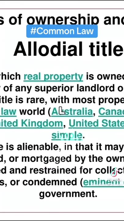 The Secret Title That Makes Property Untouchable: The Hidden Truth About Allodial Ownership