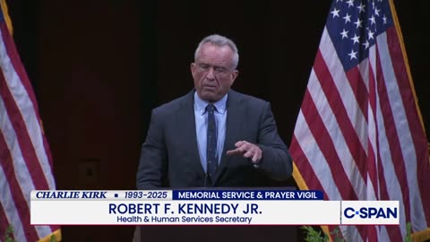 Secretary of state RFK Speaking at Charlie Kirks Vigil