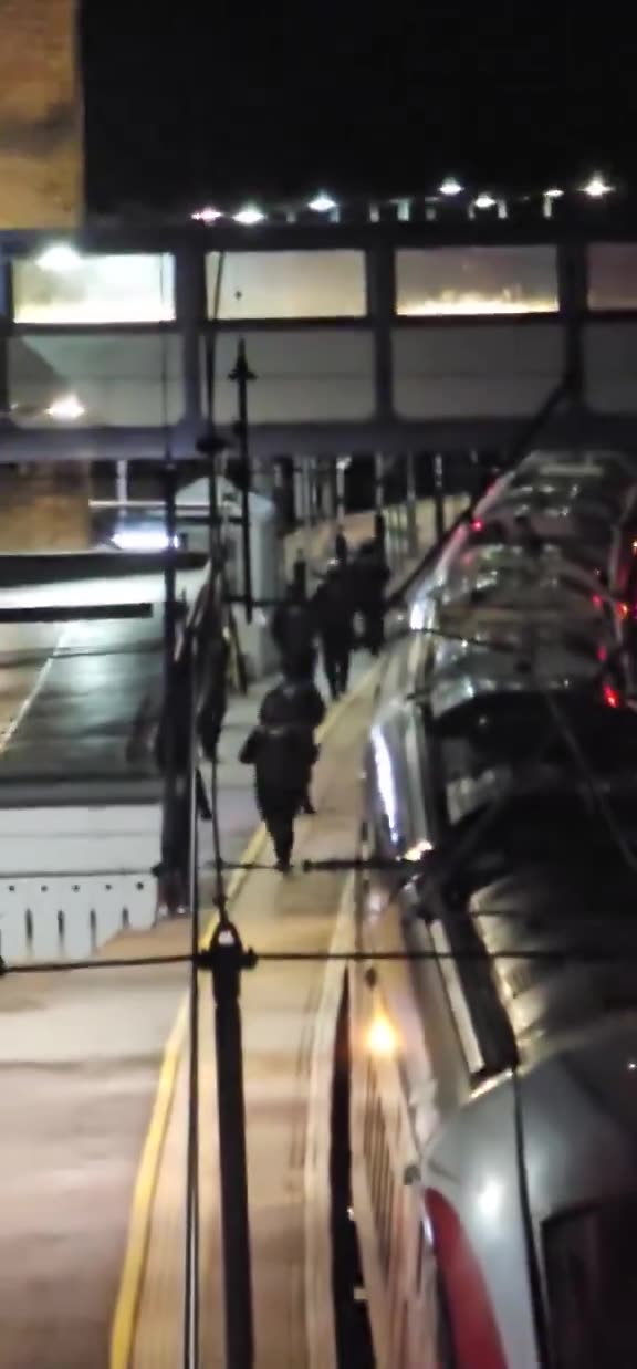 Video from the scene in Huntingdon England following a stabbing incident