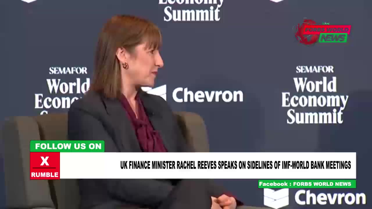 UK Finance minister, Rachel Reeves speaks on IMF