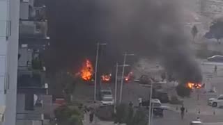 🚨Fires erupt after an Iranian missile strikes Be’er