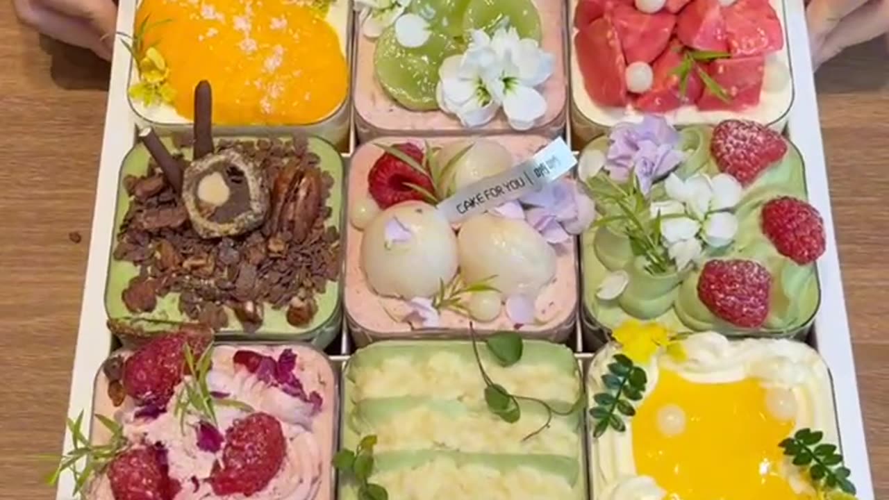 Crepes cake with whipped cream matcha and tiramisu flavor,dessert box full of flavor