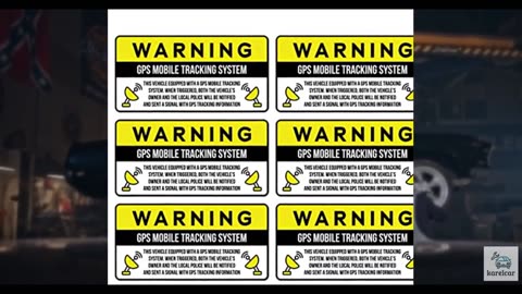 6pc GPS Tracking Anti Theft Stickers for Cars | GPS Tracker Decals for Vehicles