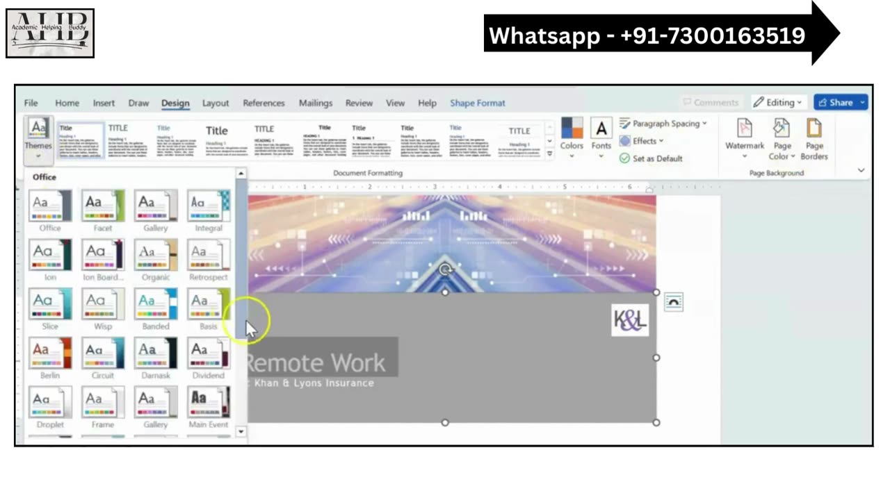 Shelly Cashman Word 365/2021 | Modules 1-3 SAM Capstone Project 1b | K&L Insurance