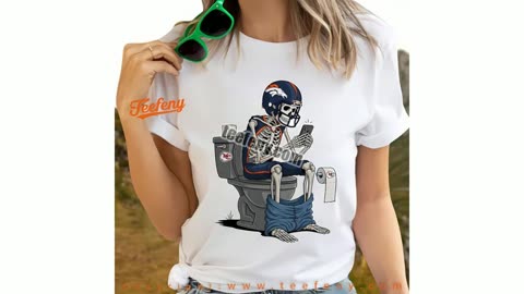 Denver Broncos Skeleton Toilet Chiefs Rivalry Shirt Men