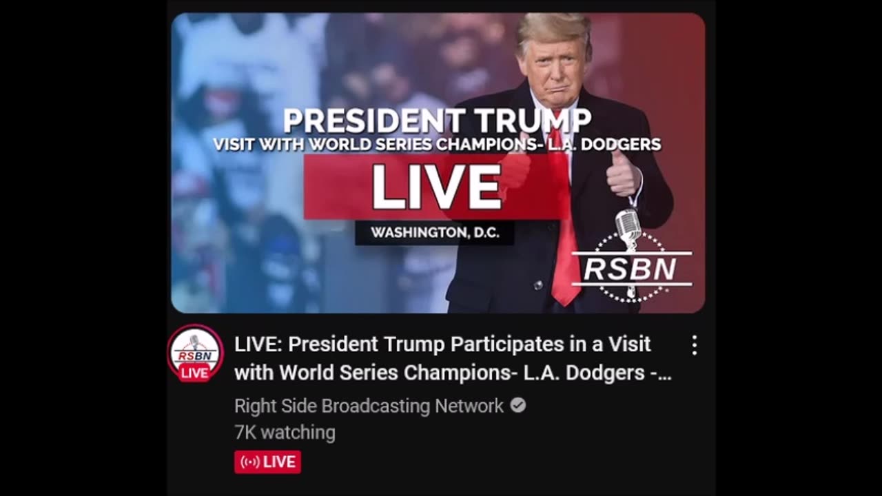 President Trump Participates in a Visit with World Series Champions- L.A. Dodgers - 4/7/25