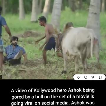 VIDEO: Bull attacks hero during shooting