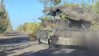 Ukrainian Tank Firing On Russian Soldiers Inside Ruins of Highrise Apartment Block