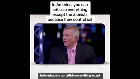 In Canada & America, you can criticize everything except the Zionist lobby because they control us