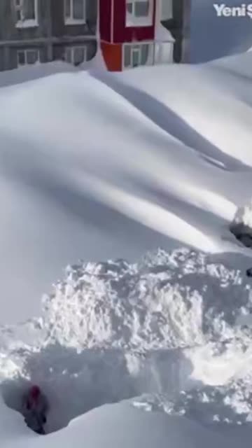 Record snowfall buries buildings and towns in Russia’s Kamchatka.