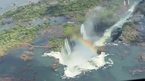 The Iguazu falls, between Argentina and Brazil