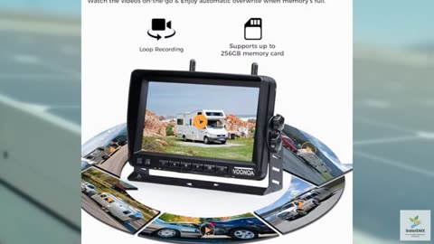 Wireless Magnetic Backup Camera, 9600mAh Battery Powered Rechargeable Waterproof