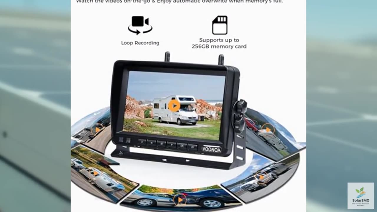 Wireless Magnetic Backup Camera, 9600mAh Battery Powered Rechargeable Waterproof