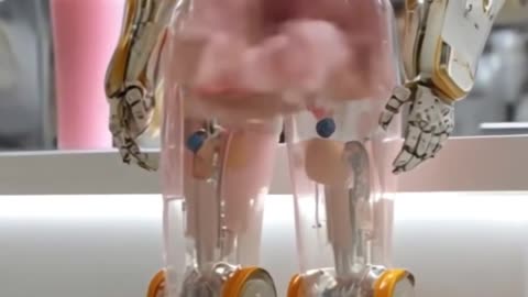 Smoothie store where humanoid serves smoothies #IRC #robot #aiart #humanoid #robotgirl