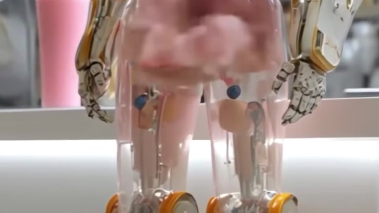 Smoothie store where humanoid serves smoothies #IRC #robot #aiart #humanoid #robotgirl