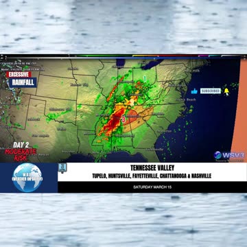 🌧️ 8"+ Rainfall Threat: TN & OH Valleys Cyclone! 3/14/25 #shorts #weatherupdate #flooding