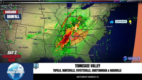 🌧️ 8"+ Rainfall Threat: TN & OH Valleys Cyclone! 3/14/25 #shorts #weatherupdate #flooding