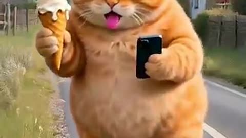 The orange cat is bad 😅😂