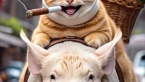 Hilarious Cat and Pig Moments That Will Make You Laugh Out Loud!
