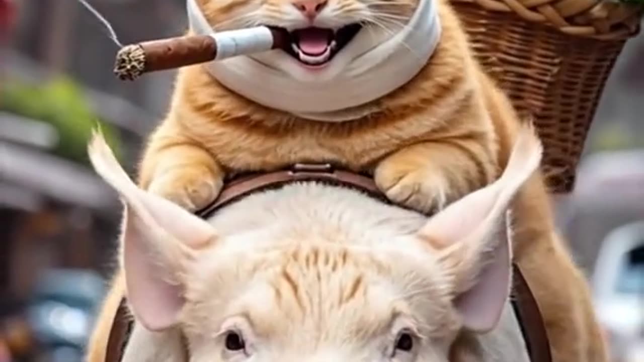 Hilarious Cat and Pig Moments That Will Make You Laugh Out Loud!