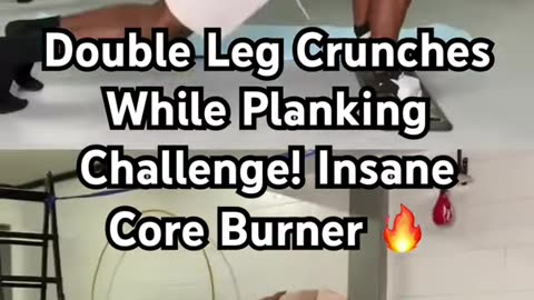 Double Leg Crunches While Planking Challenge! Insane Core Burner 🔥