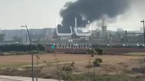Fire in Tel Aviv After an Iranian Strike