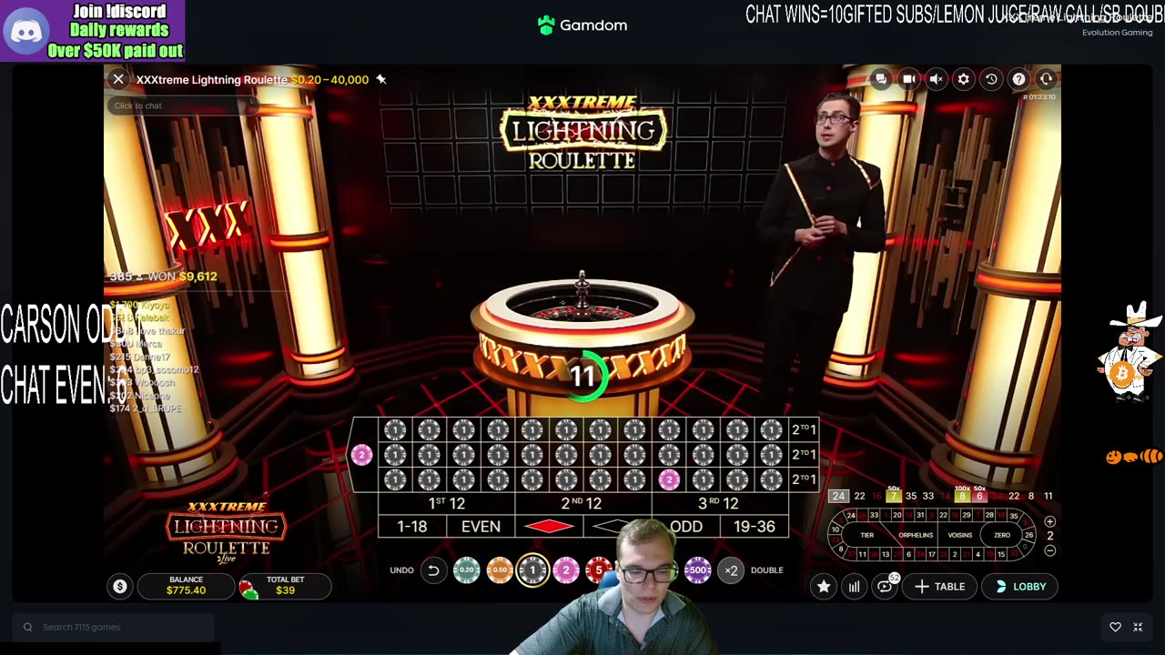 Lightning Roulette EXTRAVAGANZA! Live Casino Games