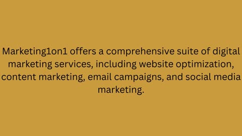 1on1 internet marketing