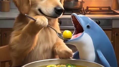 Dog Saves Dolphin 😱🐶🐬 Unbelievable Rescue Caught on Camera!” #ai #dog #aidog #cute #puppy #cartoon